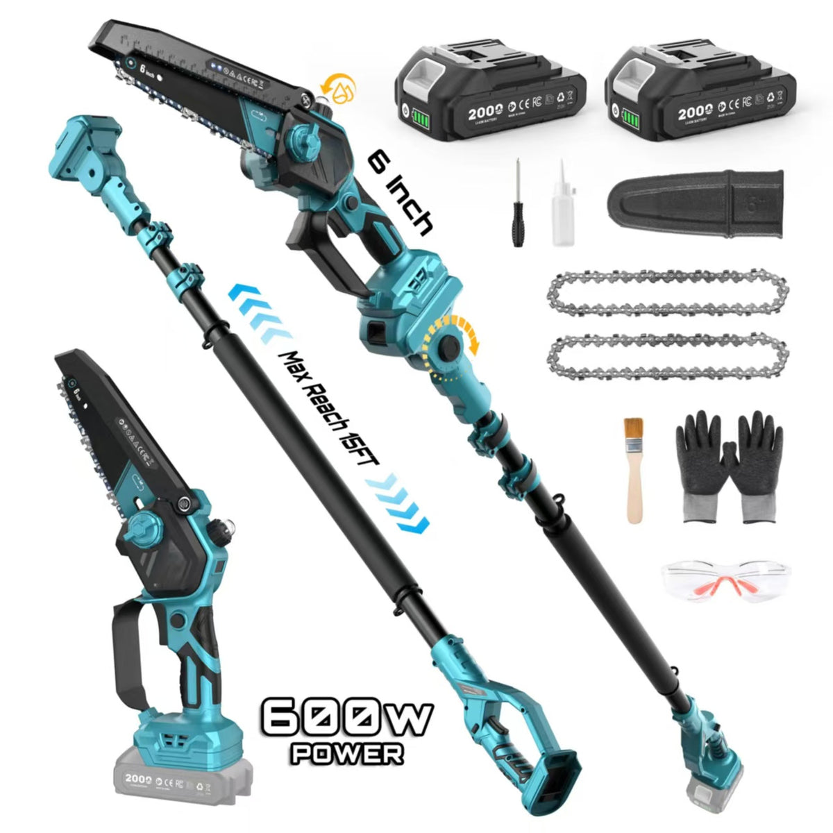 cordless mini chain saw, retractable chainsaw