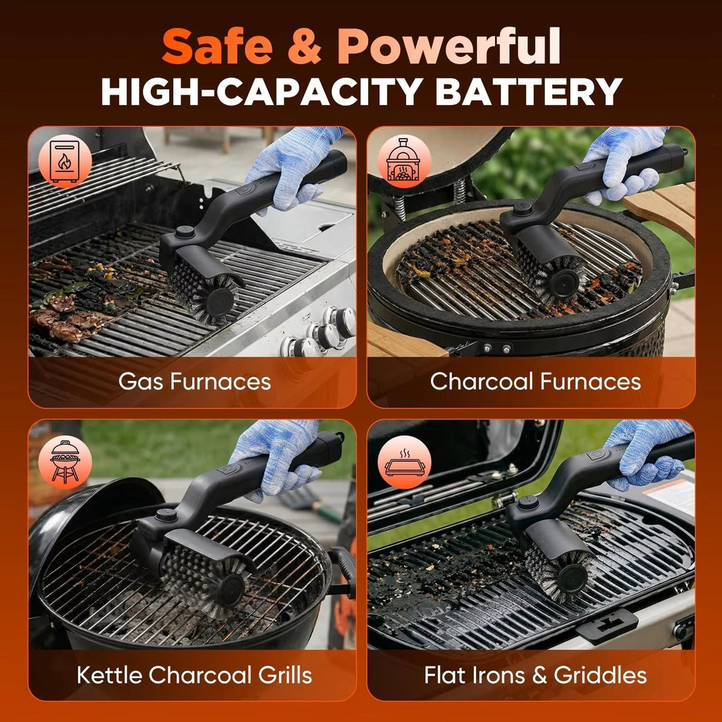 Multifunctional electric barbecue brush