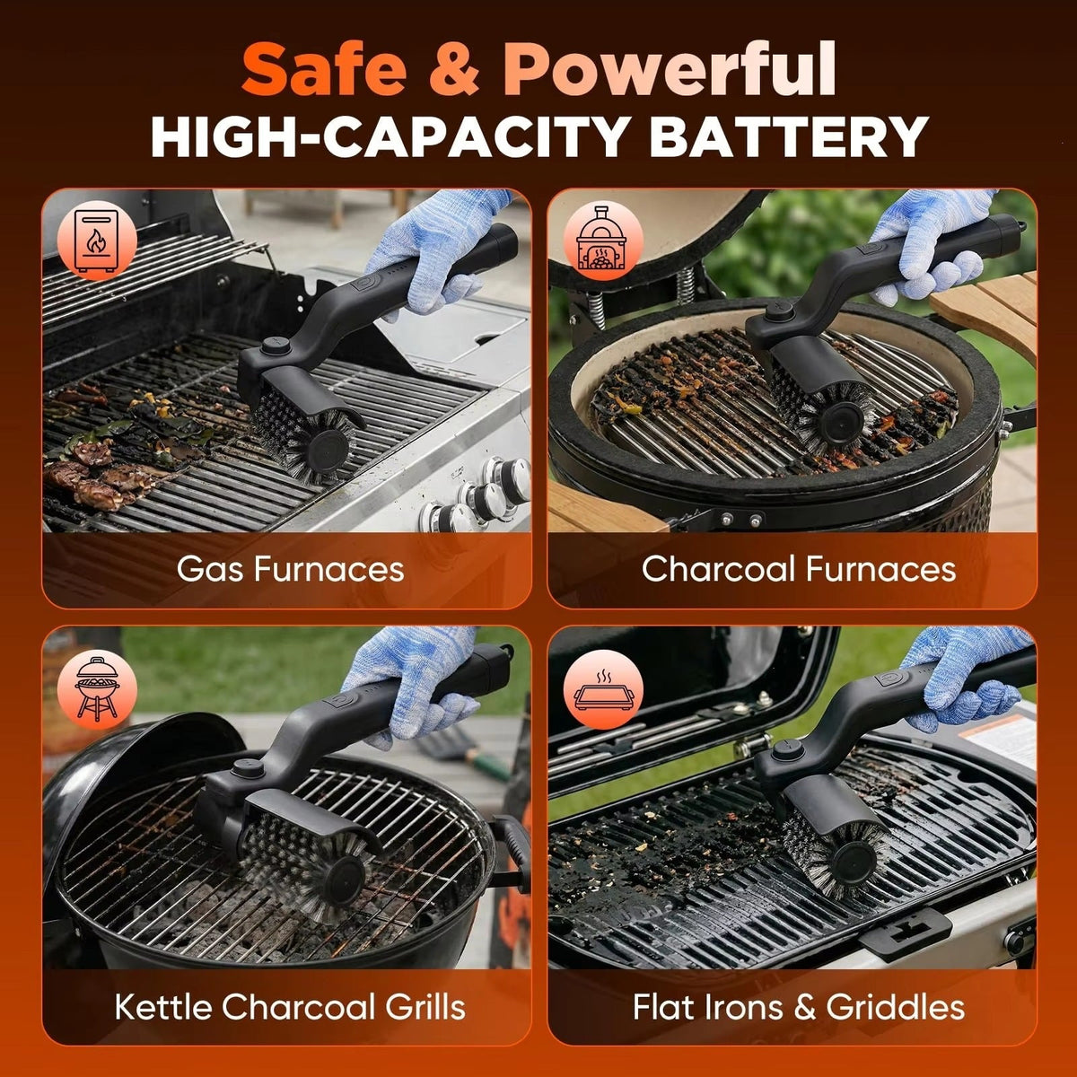 Multifunctional electric barbecue brush