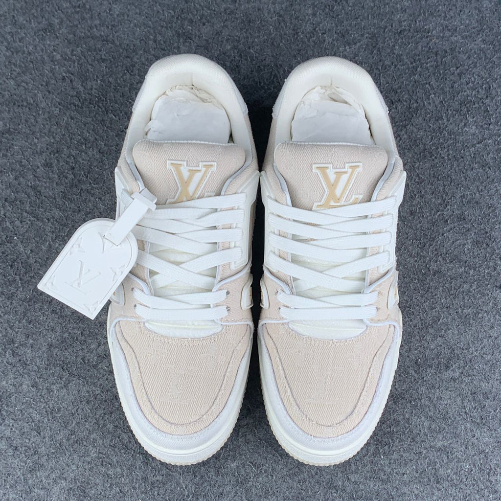 LV Trainer Beige Monogram Denim