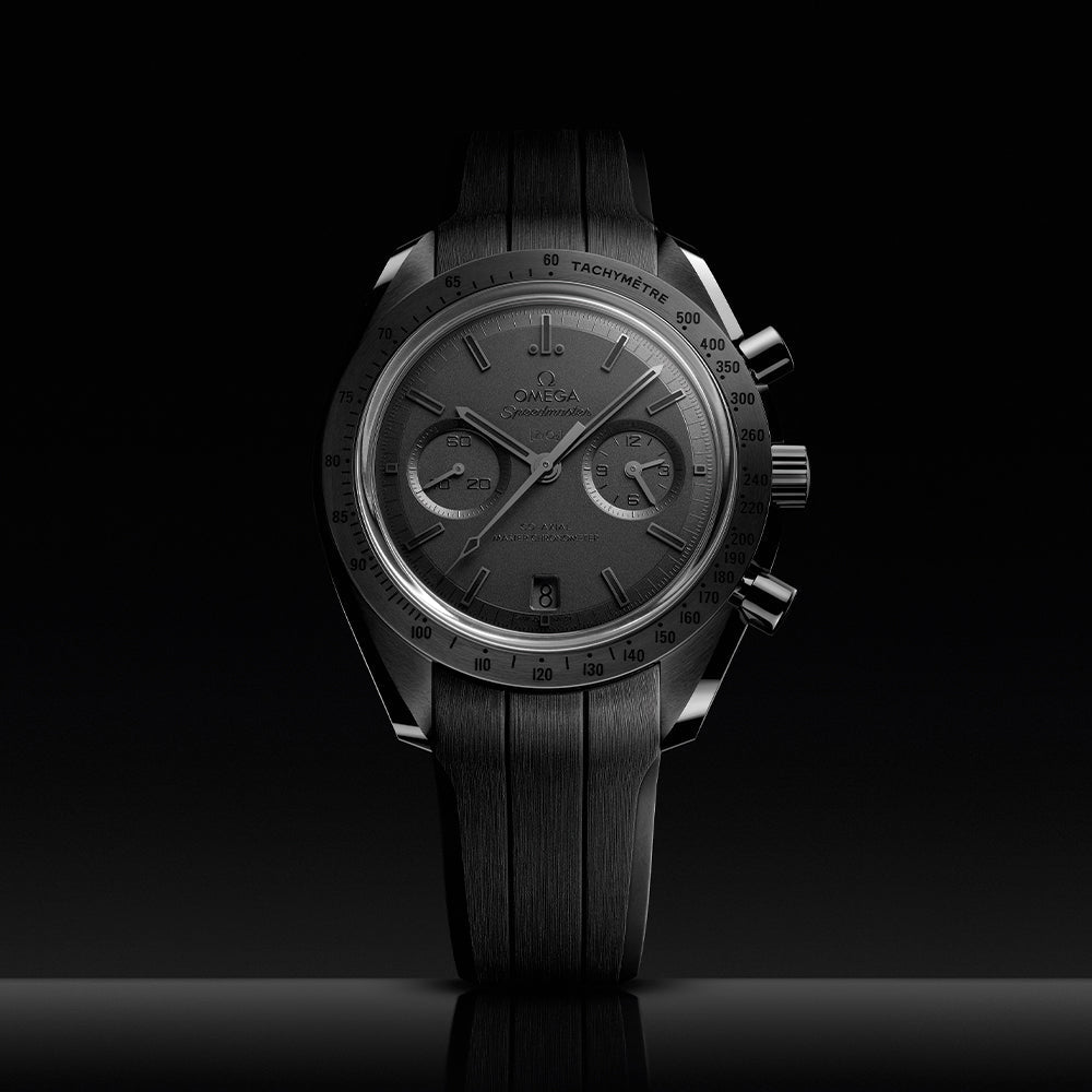 Speedmaster Dark Side of the Moon Black Ceramic 44.25mm - Full Black on Rubber Strap