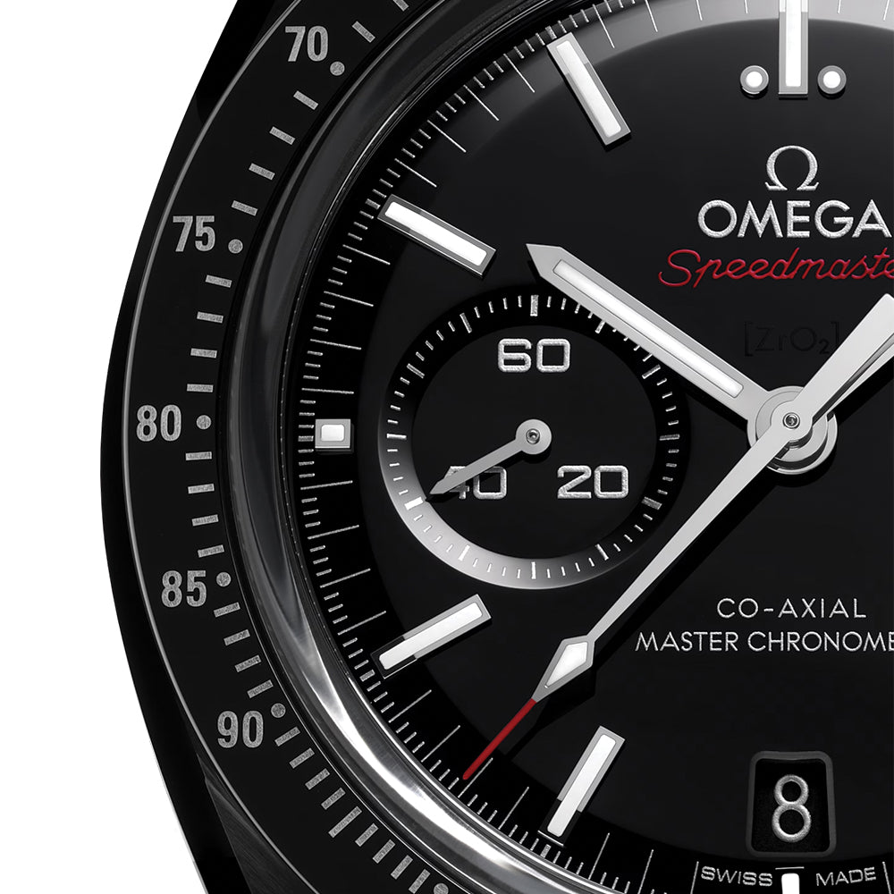 Speedmaster Dark Side of the Moon Black Ceramic 44.25mm - Black on Rubber Strap