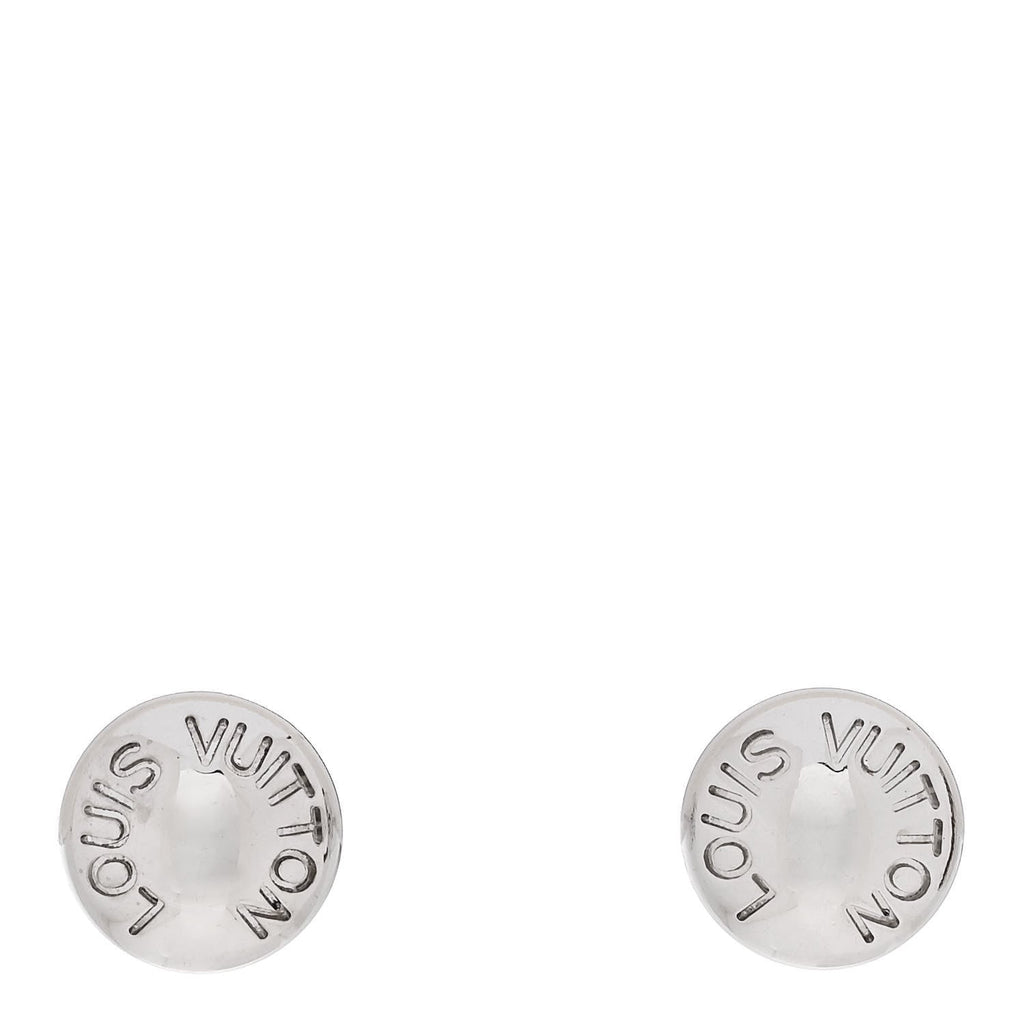18K White Gold Clous Ear Studs Earrings