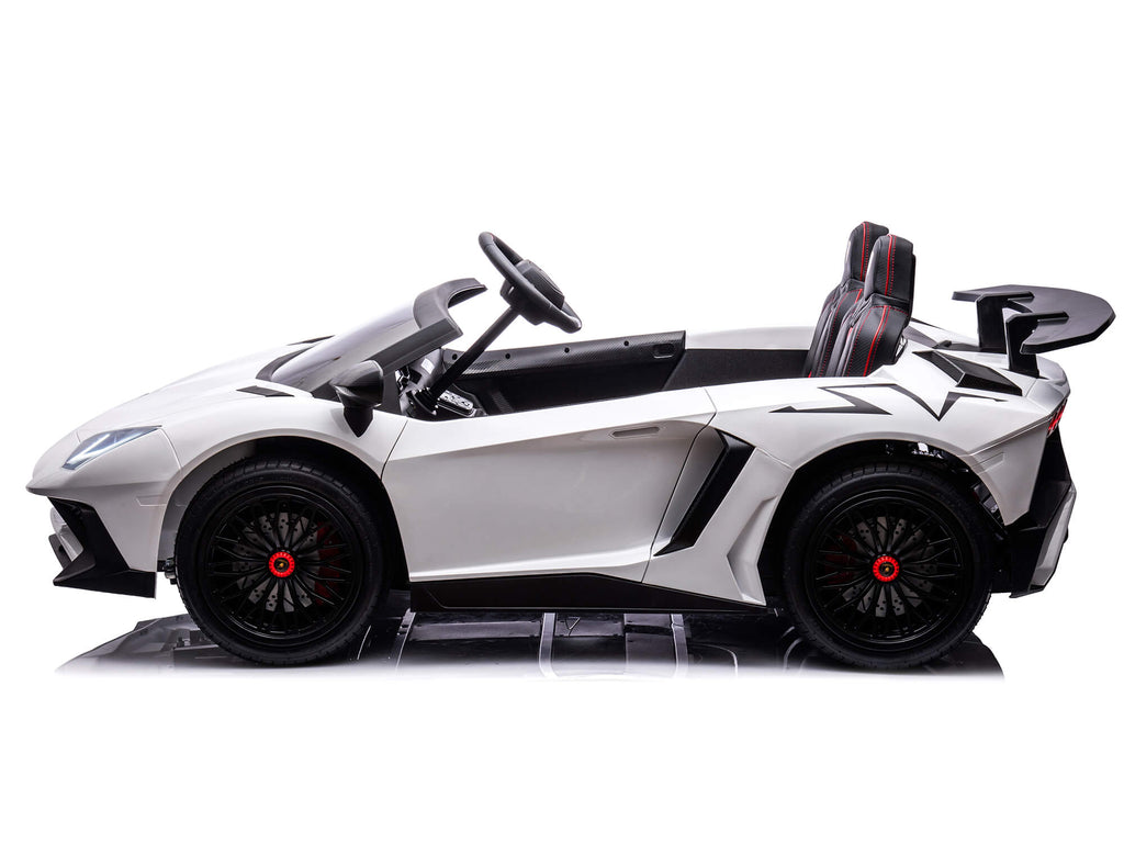 24V Lamborghini Aventador 2 Seater Ride on Car for Kids - White