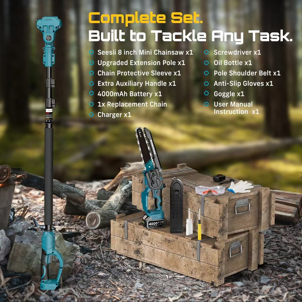 cordless mini chain saw, retractable chainsaw