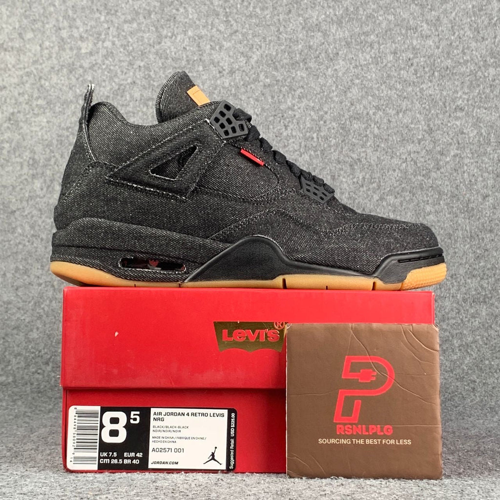 Levi's x Air Jordan 4 Retro 'Black Denim'