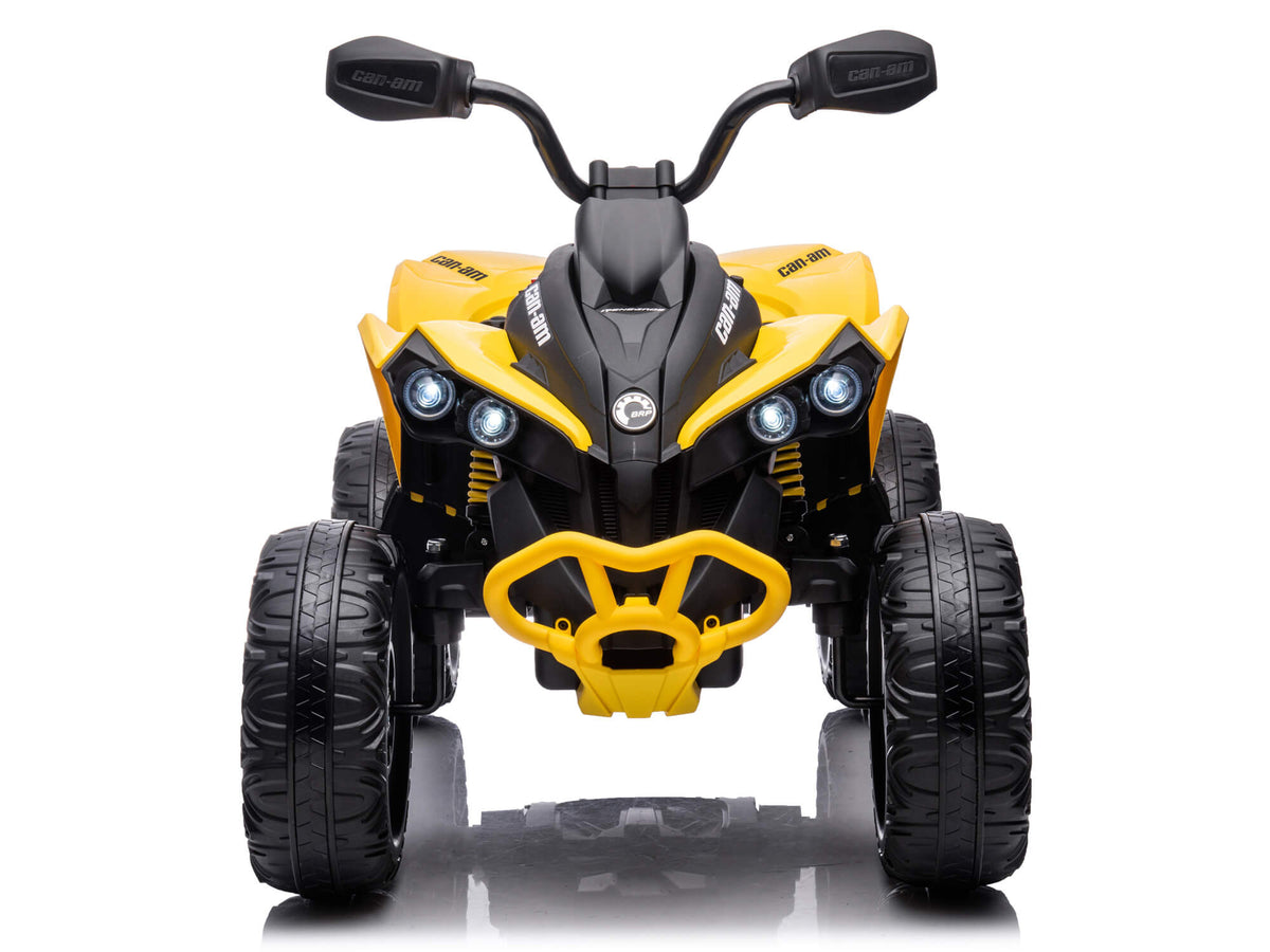 24V Can-Am Kids Renegade 4WD Ride-On Quad - Yellow