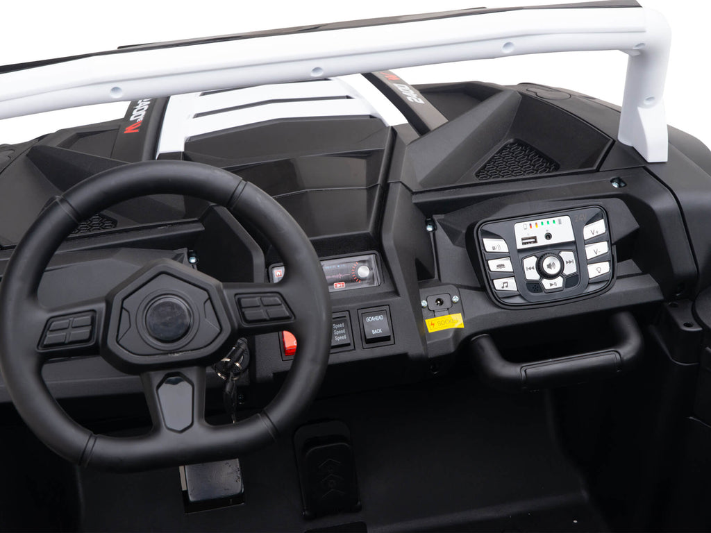 24V TREKCAR Rayder Ride-On Buggy - White
