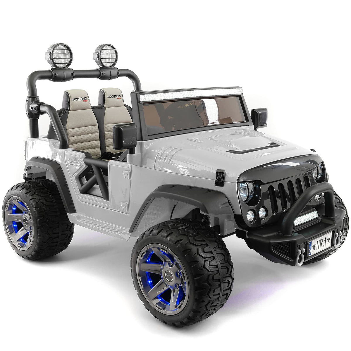 Trail Explorer 24V Kids Ride-On Car Truck with R/C Parental Remote | Gray