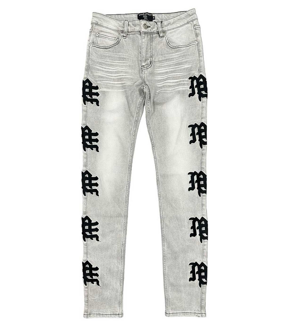Mixed Emotions Monogram Denim Grey Wash