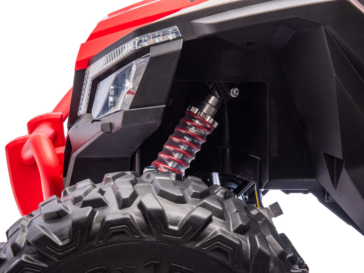 24V Ridington MAX-R All Terrain Ride-On Buggy with Remote - Red/White