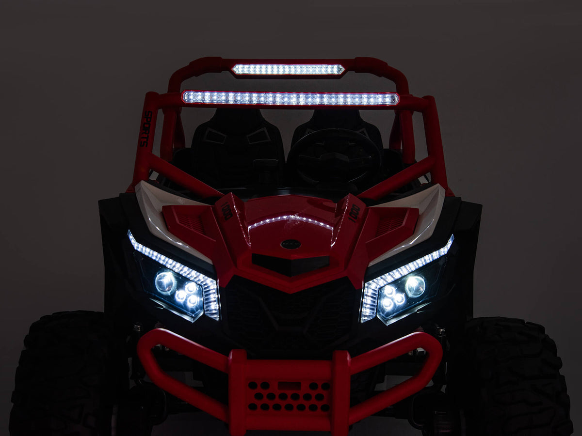 24V Ridington MAX-R All Terrain Ride-On Buggy with Remote - Red/White