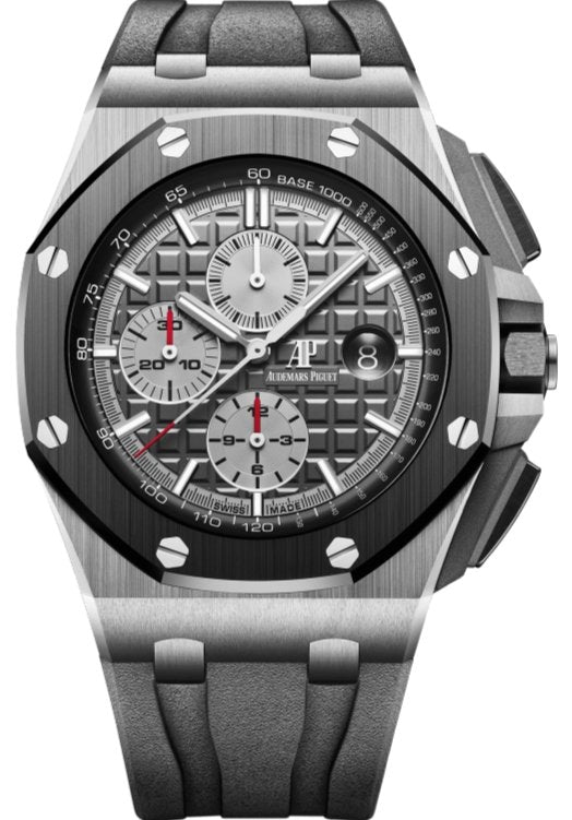 Audemars Piguet Royal Oak Offshore Selfwinding Chronograph - Titanium - Grey Dial - Black Sub-Dials - Grey Ceramic Bezel - Ref# 26400IO.OO.A004CA.01