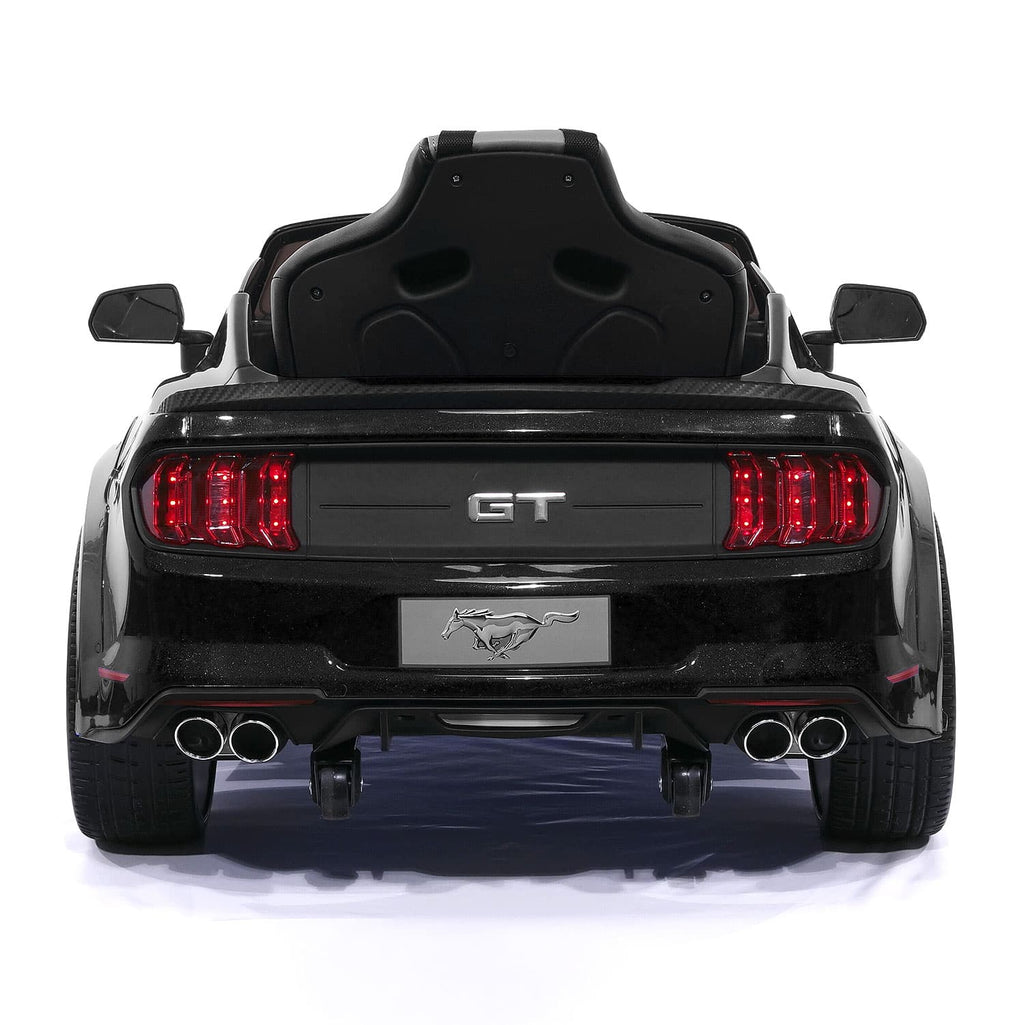Ford Mustang GT Custom Edition 24V Kids Ride-On Car with R/C Parental Remote | Black