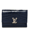 Crocodile Capucines Compact Wallet Saphir