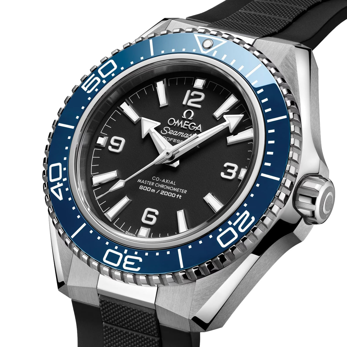 Seamaster Planet Ocean 600M 42mm - Black and Blue on Rubber Strap