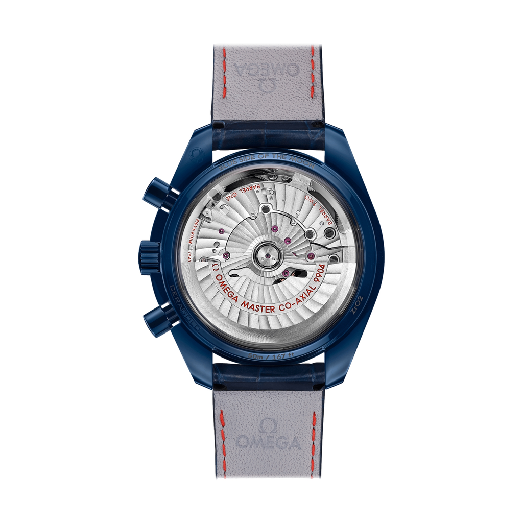 Speedmaster Moonphase "Blue Side Of The Moon" Chronograph Ceramic 44.25mm - Blue on Leather Strap